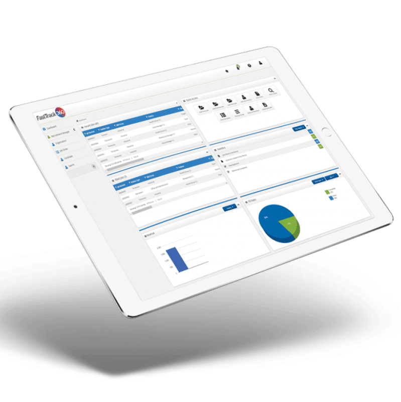 ipad device with FastTrack 360 dashboard interface