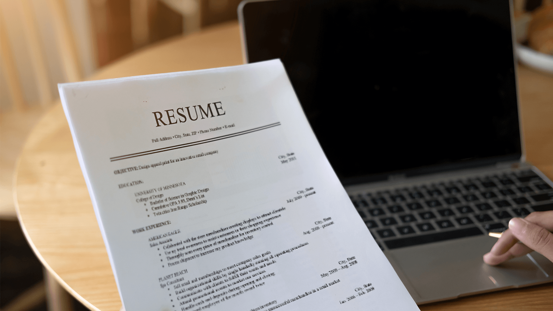 resume with bullet points good example